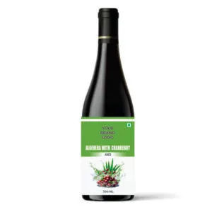 Aloevera with cranberry juice